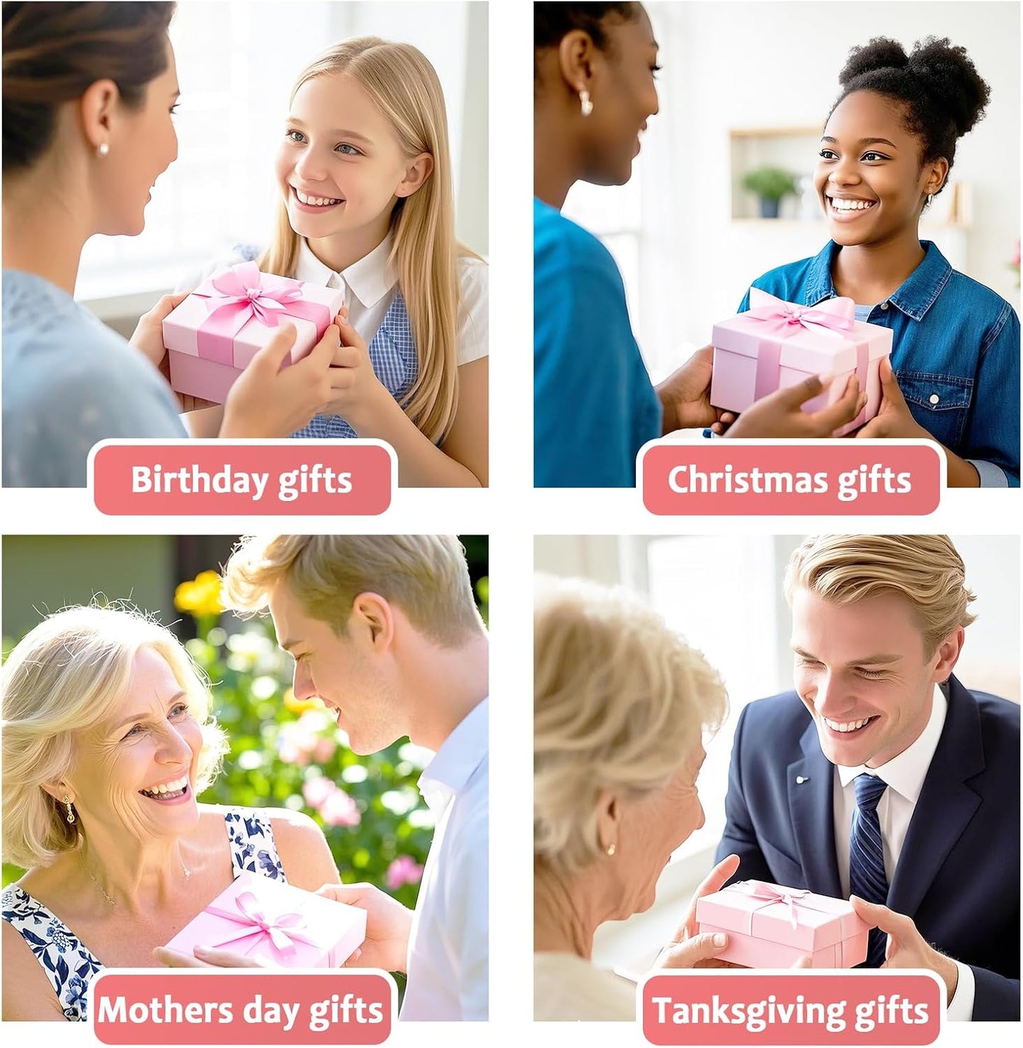 Exquisite Acrylic Puzzle Gift for Mom, Express Love and Gratitude to Mother, Mothers Gifts from Daughter Son Decorative Acrylic Block Personalized Gifts for Mom (Pink)