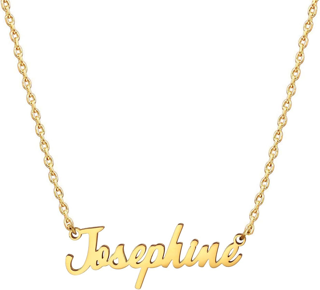 18K Gold Plated Stainless Steel Name Necklace Personalized Custom Name Necklace Customized Nameplate Necklace for Women
