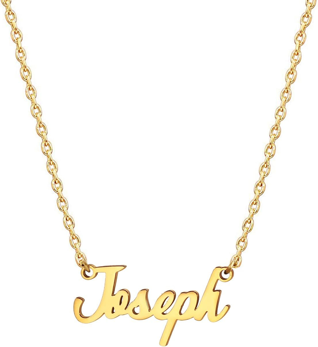 18K Gold Plated Stainless Steel Name Necklace Personalized Custom Name Necklace Customized Nameplate Necklace for Women