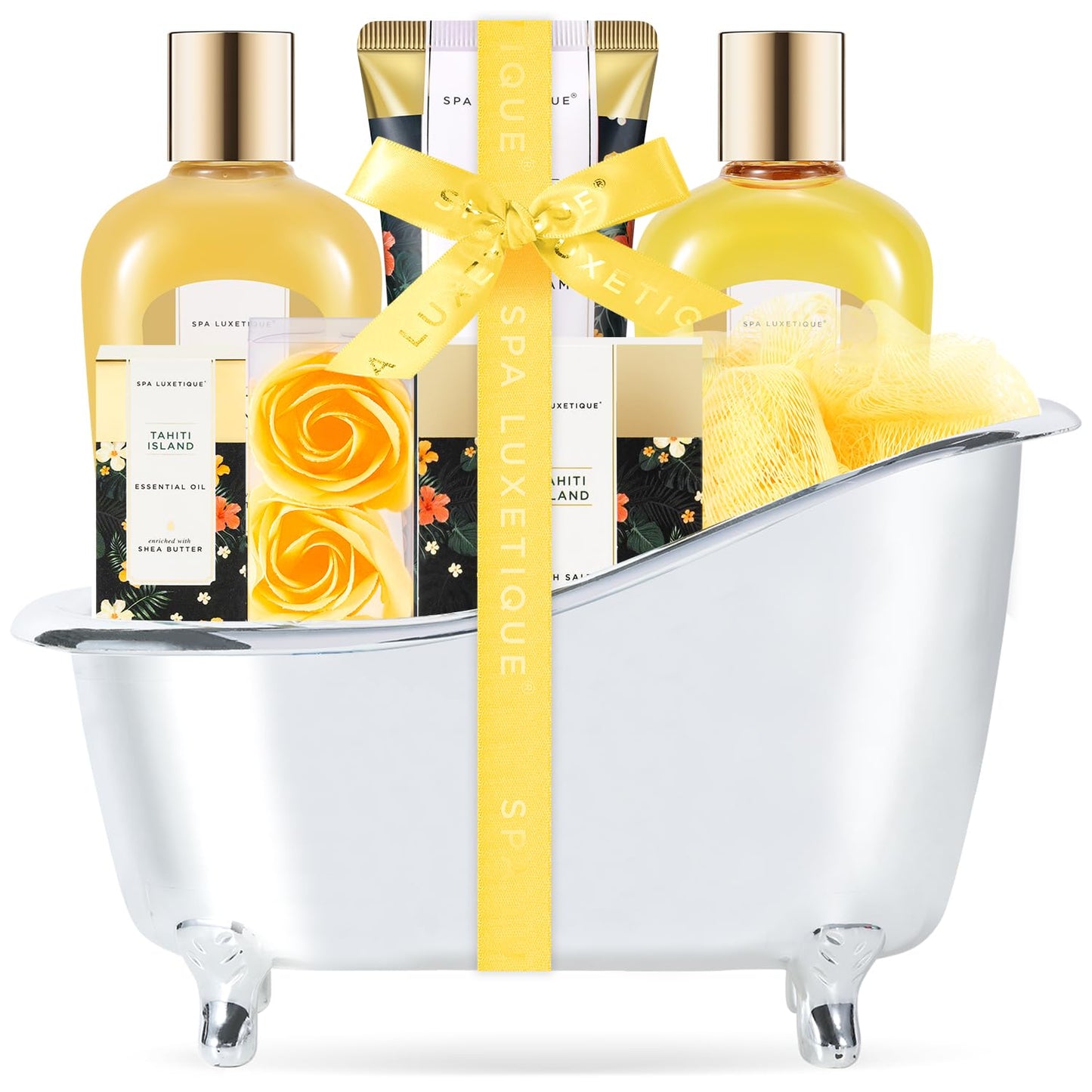 Spa Gifts for Women - Bath Baskets for Women, 8 Pcs Lavender Bath Sets with Bubble Bath, Lotion, Birthday Sets, Mothers Day Gifts for Mom