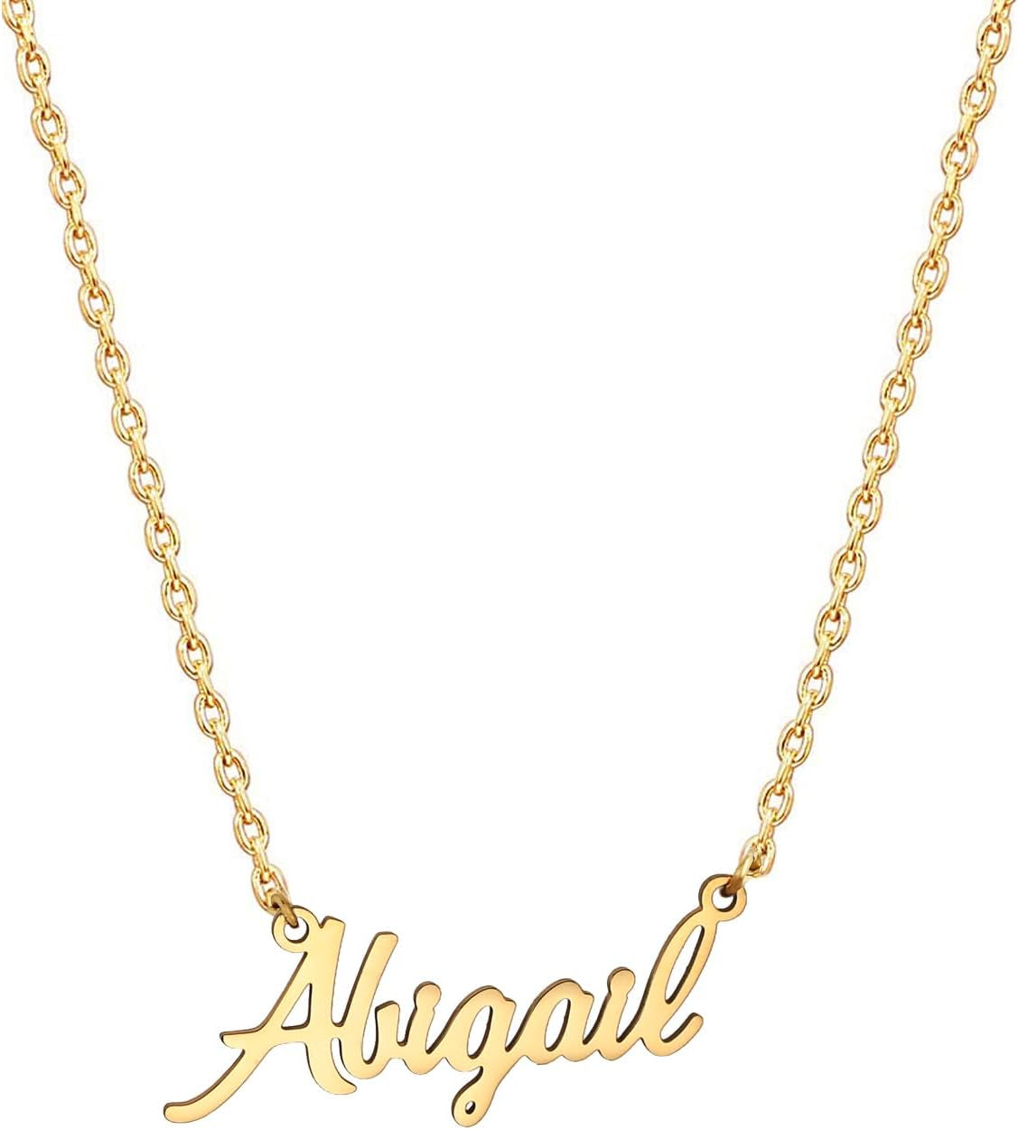 18K Gold Plated Stainless Steel Name Necklace Personalized Custom Name Necklace Customized Nameplate Necklace for Women