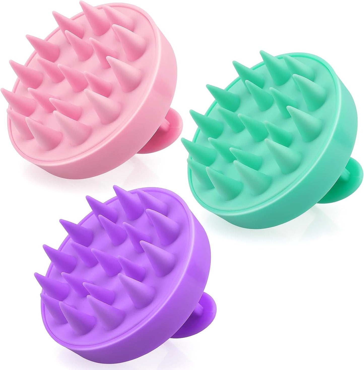 3 PCS Scalp Massager Hair Growth, Stocking Stuffers for Men Women Adult, Scalp Scrubber Shampoo Brush, Silicone Hair Scrubber, Hair Massager Scalp Deep Clean Anti-Dandruff, Scalp Massage Tool