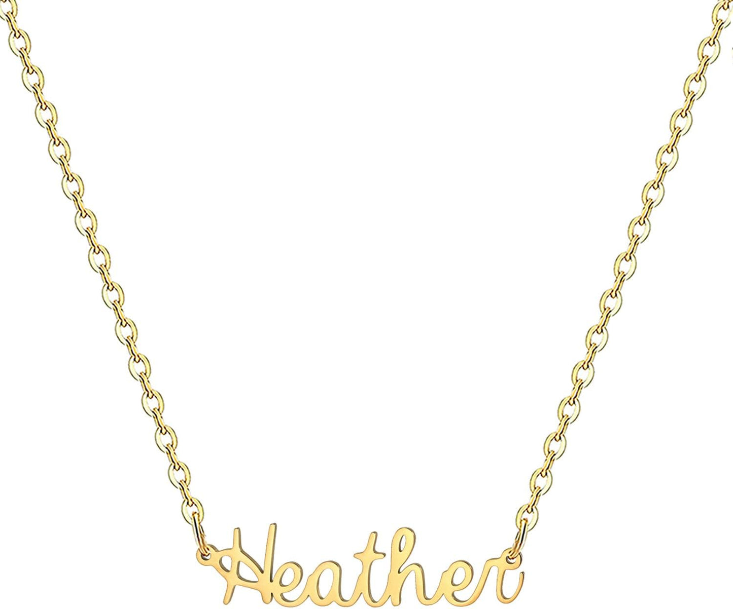 18K Gold Plated Stainless Steel Name Necklace Personalized Custom Name Necklace Customized Nameplate Necklace for Women