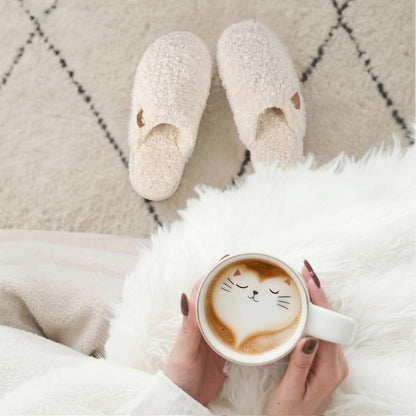 Women'S Fuzzy Slip-On Slippers Warm Cozy Soft Lightweight Memory Foam Indoor House Shoes