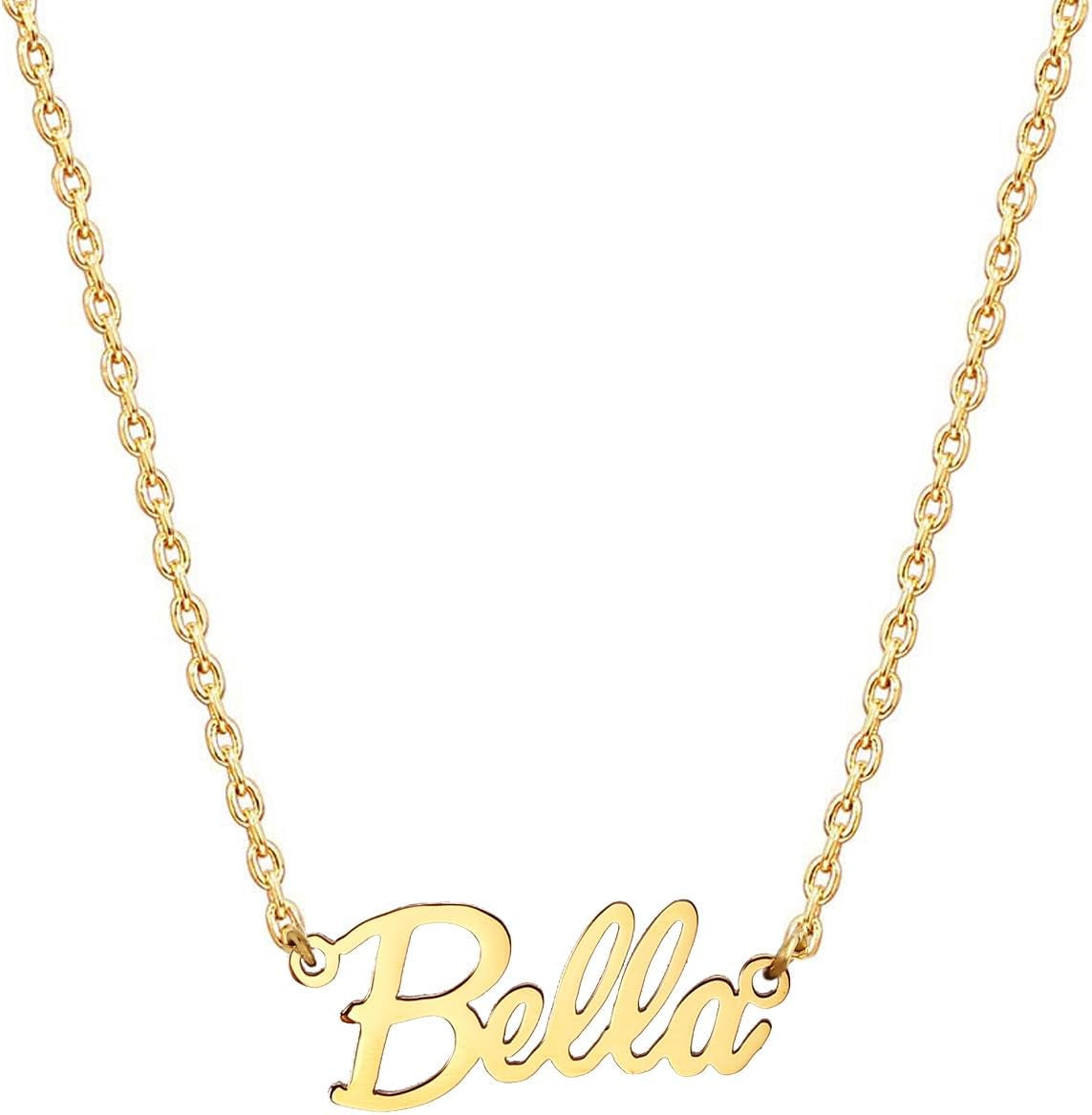 18K Gold Plated Stainless Steel Name Necklace Personalized Custom Name Necklace Customized Nameplate Necklace for Women