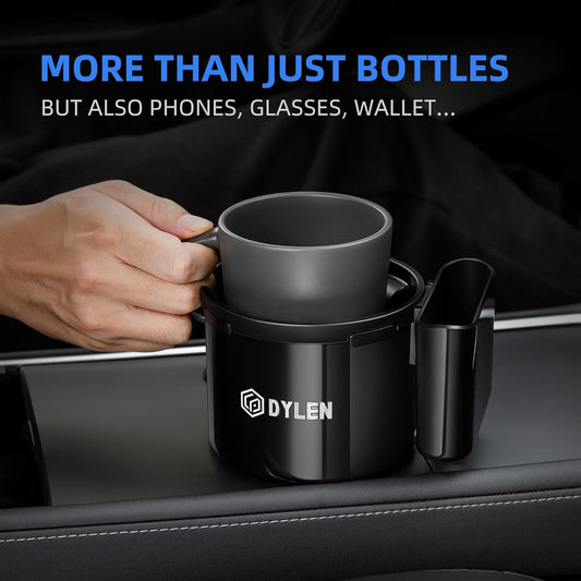 Car Cup Holder Expander, Cup Holder Extender Adapter for Car with Expandable Base, Fits Yeti 20/26/30/46Oz, Hydroflask 32/40Oz, Large Water Bottles in 2.8"-4.2" (16-46Oz)