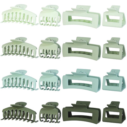 Hair Clip 16 Count for Women - Hair Claws for Thin Thick Curly Hair - Large and Small Matte Banana Clips - Strong Hold Nonslip Hair Claws - Various Sizes and Styles