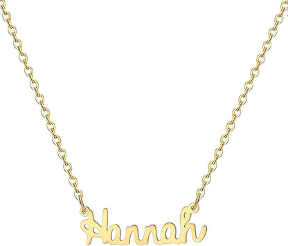 18K Gold Plated Stainless Steel Name Necklace Personalized Custom Name Necklace Customized Nameplate Necklace for Women