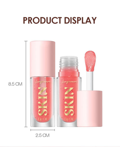 Lip Oil,No-Sticky Gloss Lip Balm Lip Care,Fruit Flavoured Lip Oil for Dry Lip'S Moisturizing Hydrating and Nourishing (Strawberry+Coco)