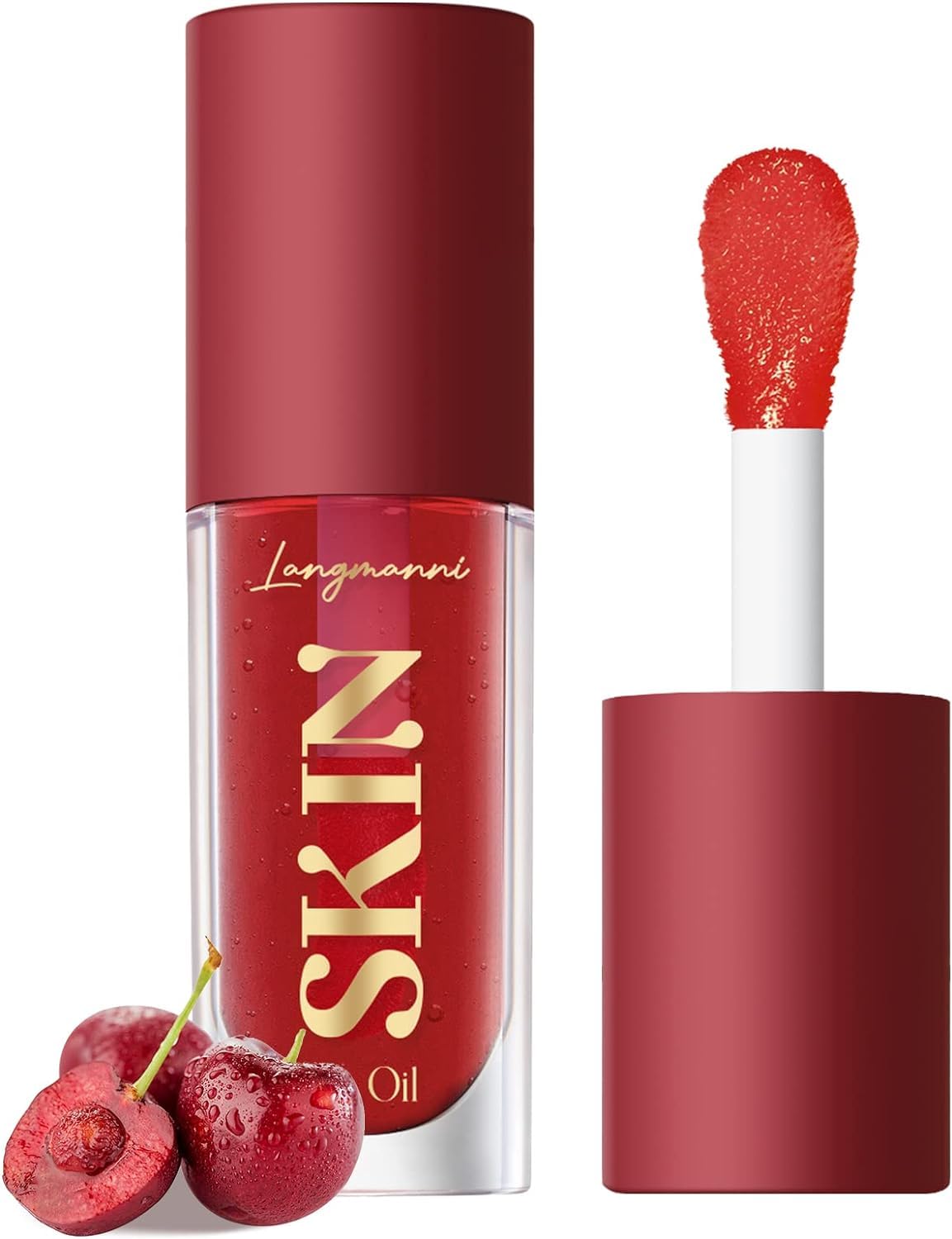 Lip Oil,No-Sticky Gloss Lip Balm Lip Care,Fruit Flavoured Lip Oil for Dry Lip'S Moisturizing Hydrating and Nourishing (Strawberry+Coco)