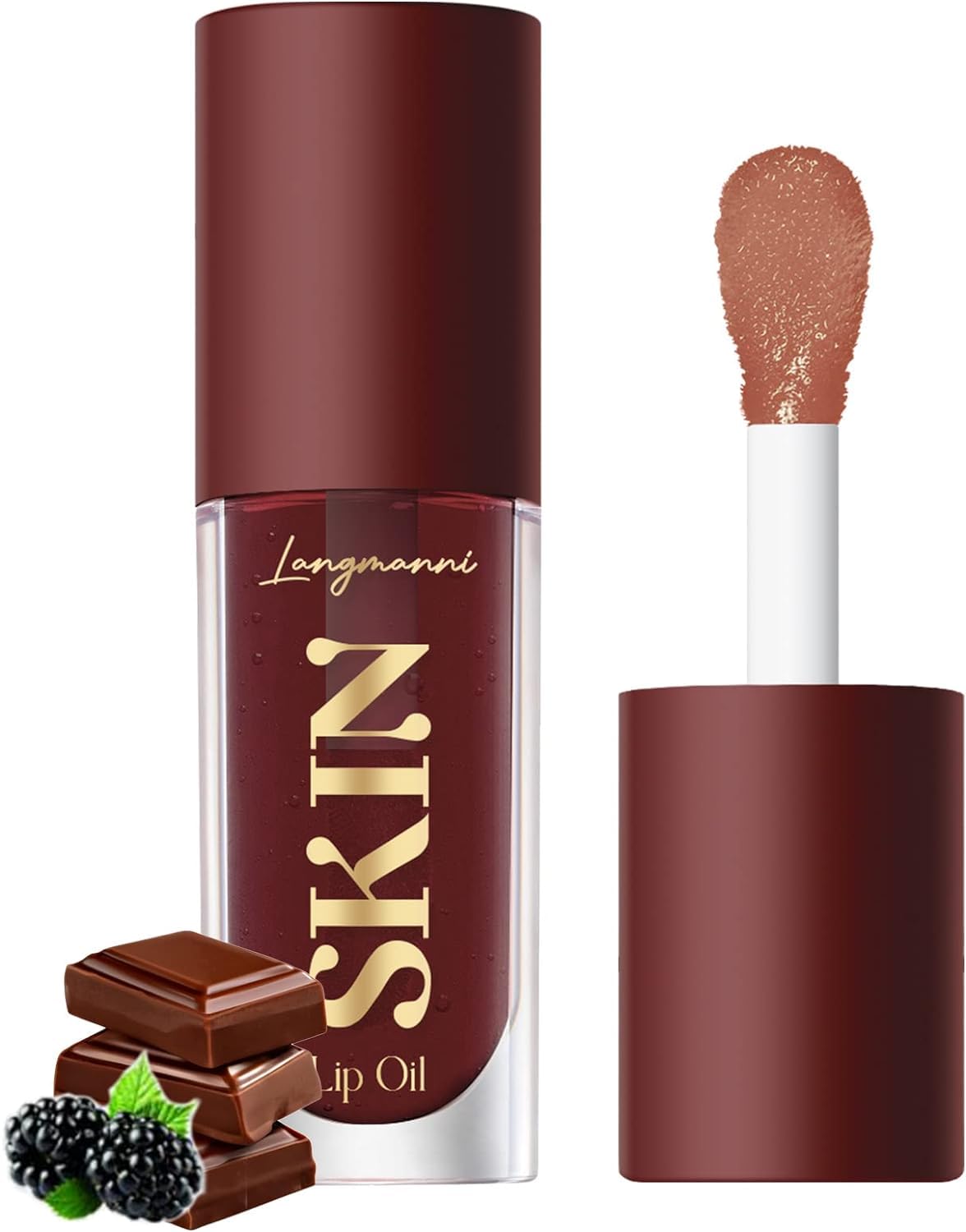 Lip Oil,No-Sticky Gloss Lip Balm Lip Care,Fruit Flavoured Lip Oil for Dry Lip'S Moisturizing Hydrating and Nourishing (Strawberry+Coco)