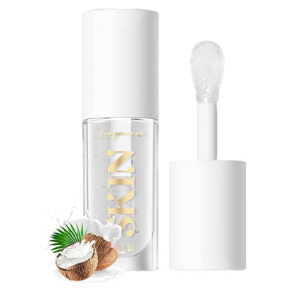 Lip Oil,No-Sticky Gloss Lip Balm Lip Care,Fruit Flavoured Lip Oil for Dry Lip'S Moisturizing Hydrating and Nourishing (Strawberry+Coco)