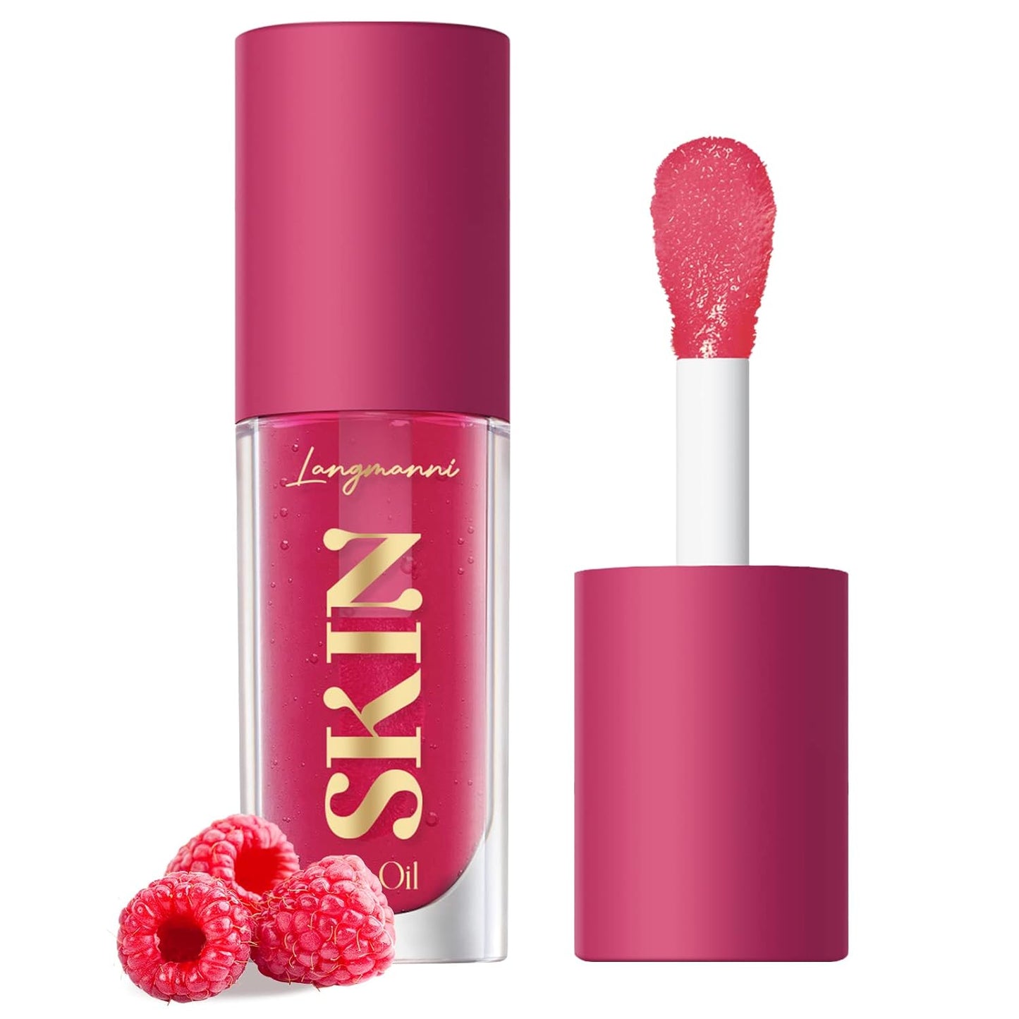 Lip Oil,No-Sticky Gloss Lip Balm Lip Care,Fruit Flavoured Lip Oil for Dry Lip'S Moisturizing Hydrating and Nourishing (Strawberry+Coco)
