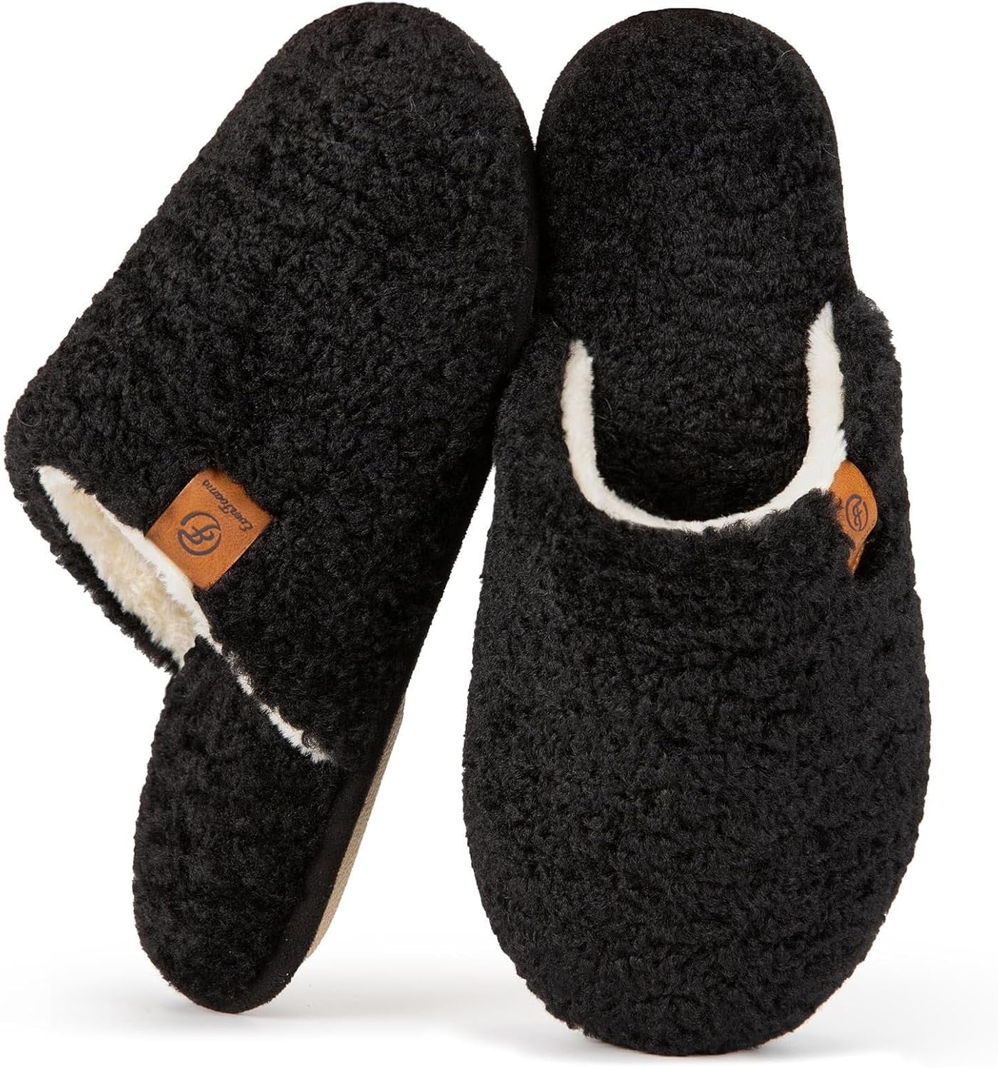 Women'S Fuzzy Slip-On Slippers Warm Cozy Soft Lightweight Memory Foam Indoor House Shoes