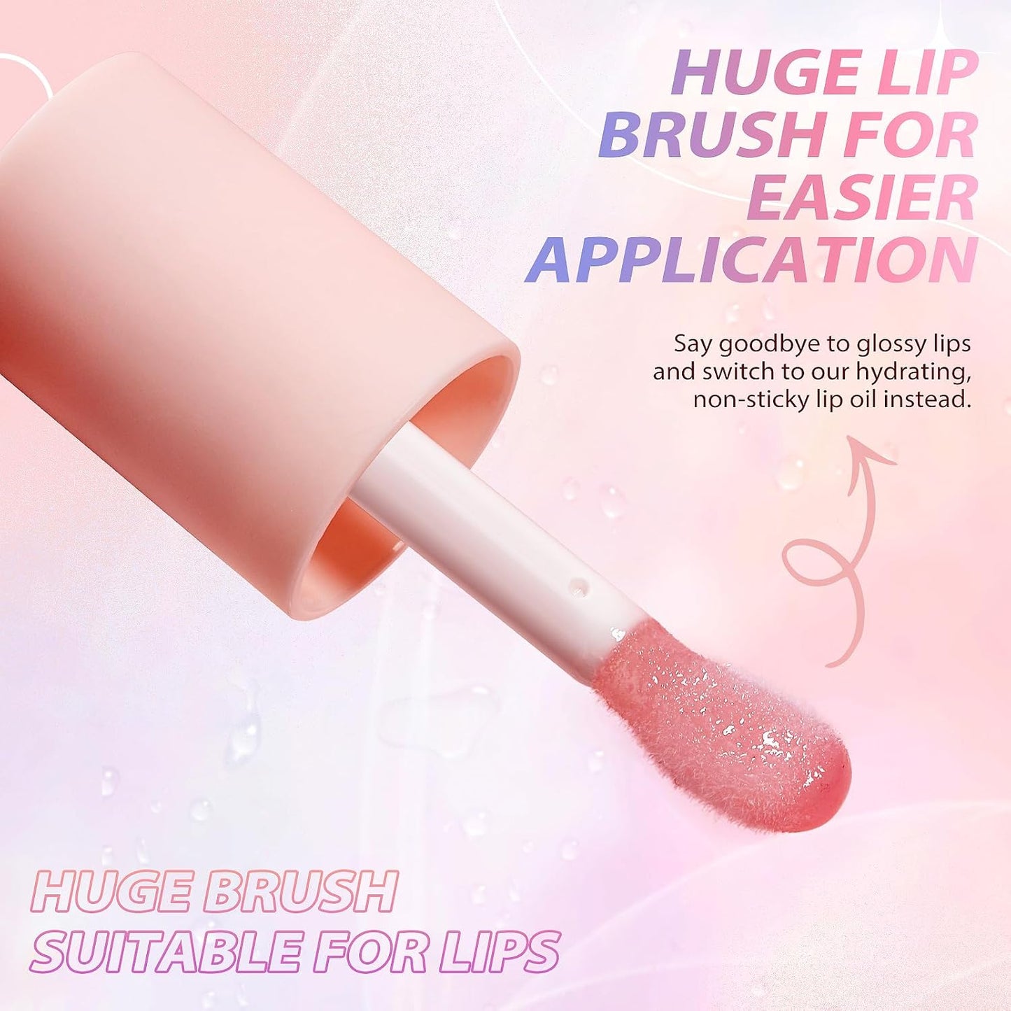 Lip Oil,No-Sticky Gloss Lip Balm Lip Care,Fruit Flavoured Lip Oil for Dry Lip'S Moisturizing Hydrating and Nourishing (Strawberry+Coco)