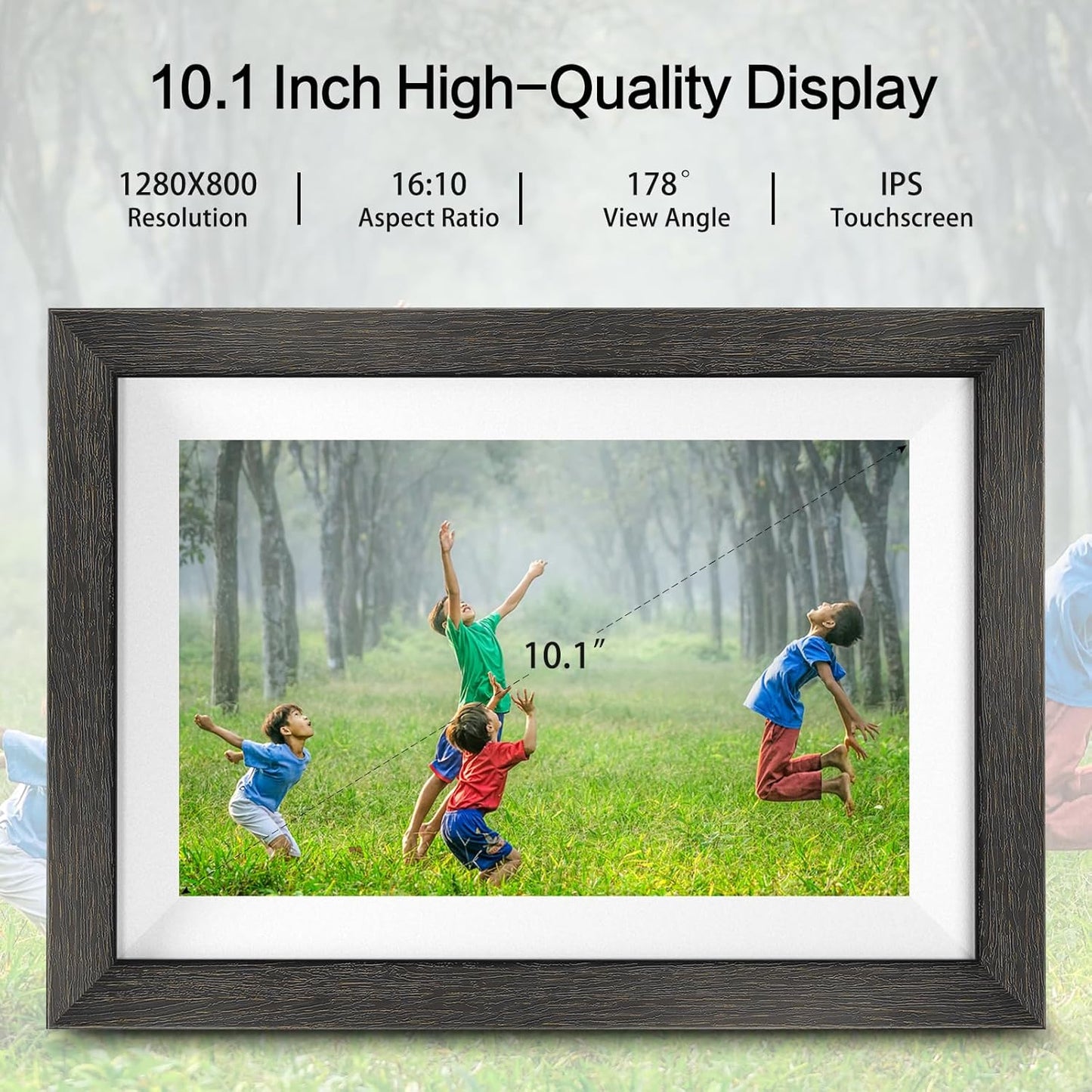 Frameo Digital Photo Frame,10.1 Inch Wifi Smart Digital Picture Frame with HD IPS Touch Screen,Auto-Rotate,Send Pictures from Anywhere via Frameo App,Gifts for Mom