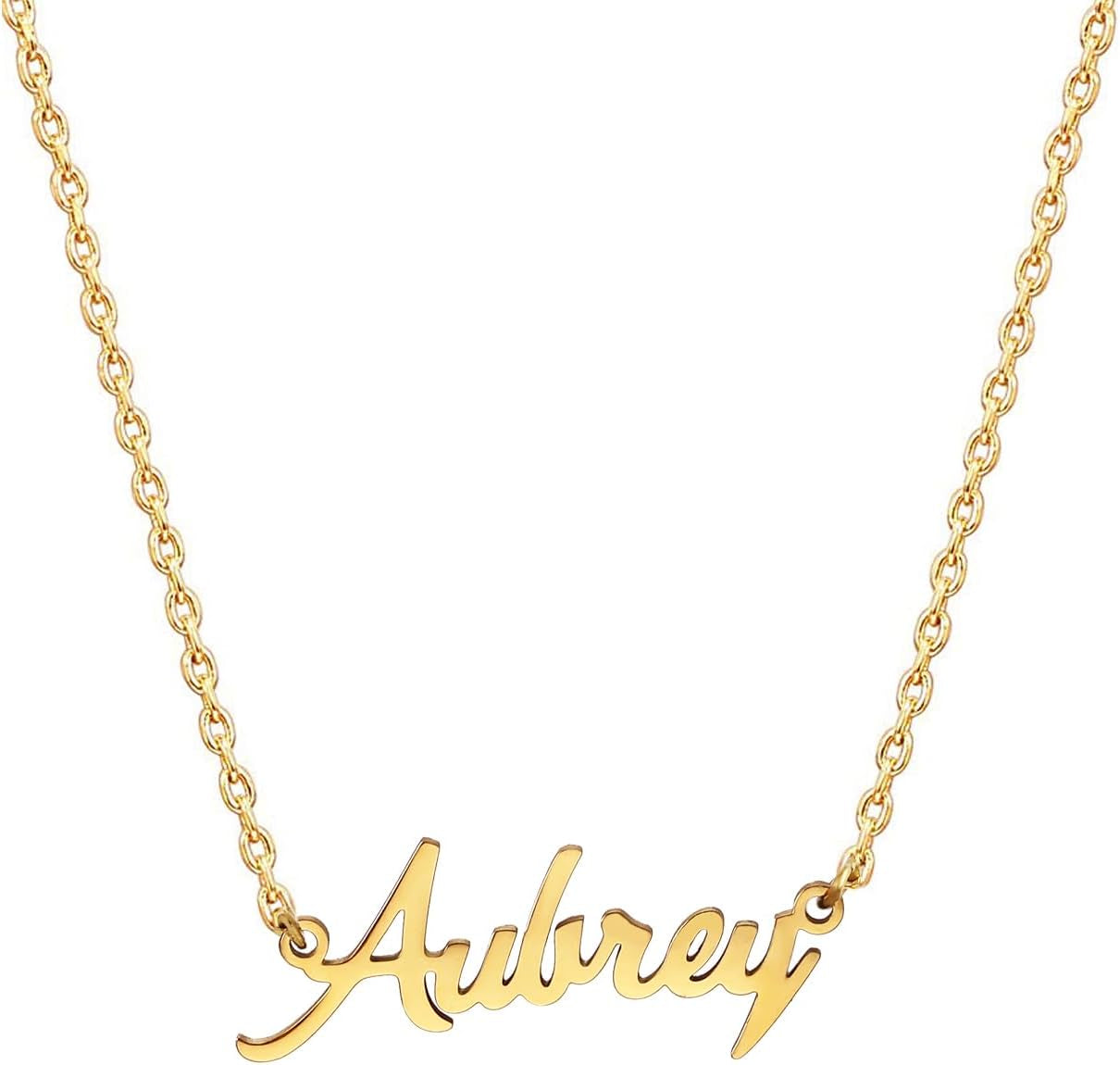 18K Gold Plated Stainless Steel Name Necklace Personalized Custom Name Necklace Customized Nameplate Necklace for Women