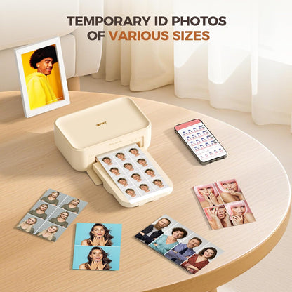 4×6 Photo Printer, Portable Color Picture Printer, Thermal Sublimation Mini Picture Printer, Bundle 20 Sheets Photo Paper & 1 Ribbon Cassette, Photo Printer for Iphone & Android
