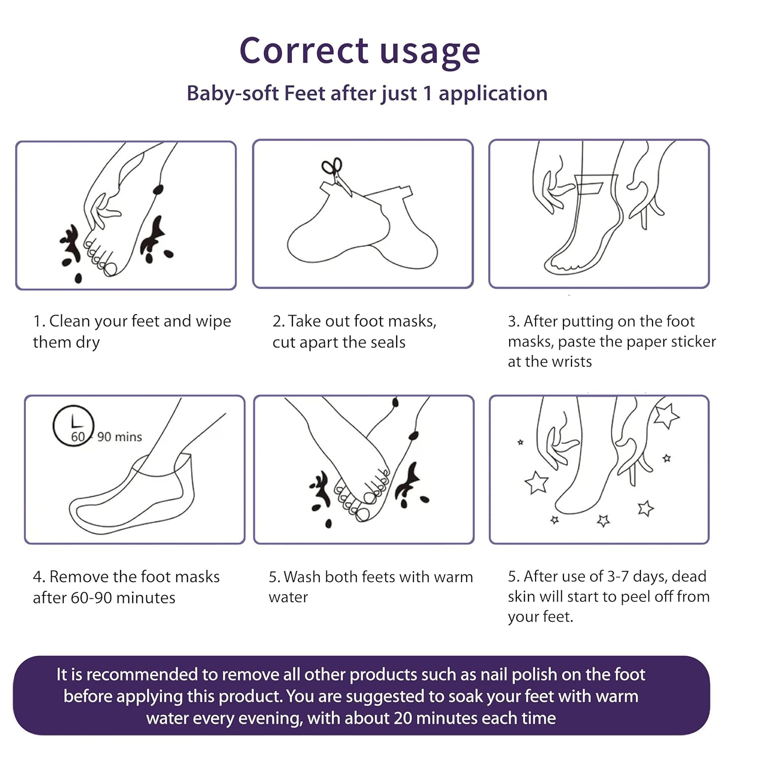 Foot Peeling Mask – Lavender Exfoliating Treatment Booties for Callus Removal & Renewal of Dry, Cracked Feet – Dermatologist-Inspired Moisturizing Spa Therapy for Men & Women (2 Pairs)