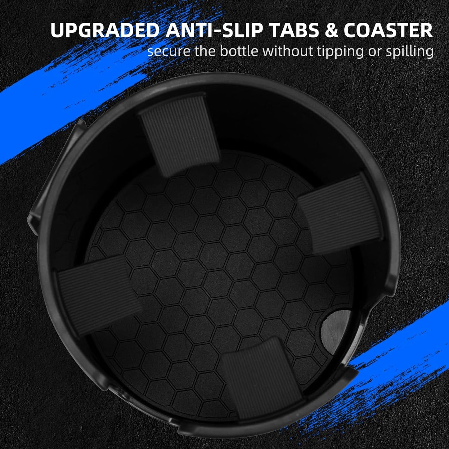 Car Cup Holder Expander, Cup Holder Extender Adapter for Car with Expandable Base, Fits Yeti 20/26/30/46Oz, Hydroflask 32/40Oz, Large Water Bottles in 2.8"-4.2" (16-46Oz)