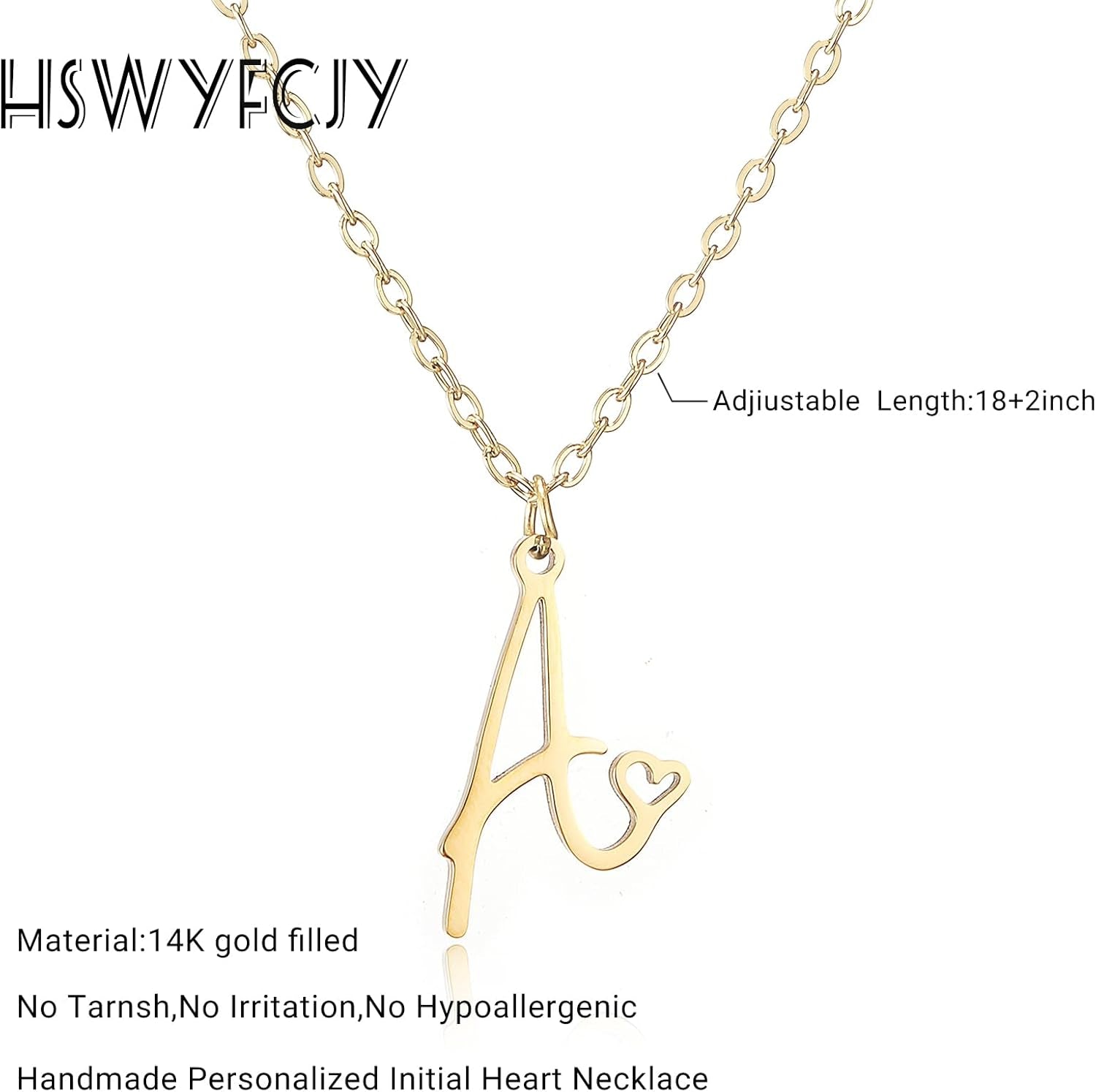 Initial Necklace for Women, Gold Dainty A-Z Letter Pendant with Heart Choker Necklace Jewelery Gifts,Personalized Cute Tiny Initial Pendant Necklace for Girls