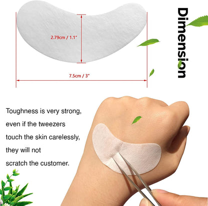 100 Pairs  Natural Hydrogel Eye Gel Pads - Collagen and Aloe Vera Patches for under Eyes - Eyelash Extension Kit