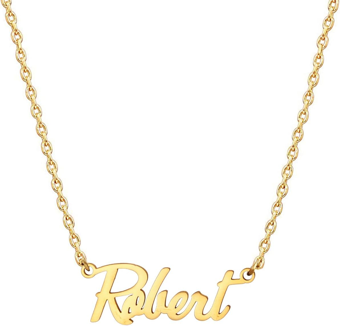 18K Gold Plated Stainless Steel Name Necklace Personalized Custom Name Necklace Customized Nameplate Necklace for Women