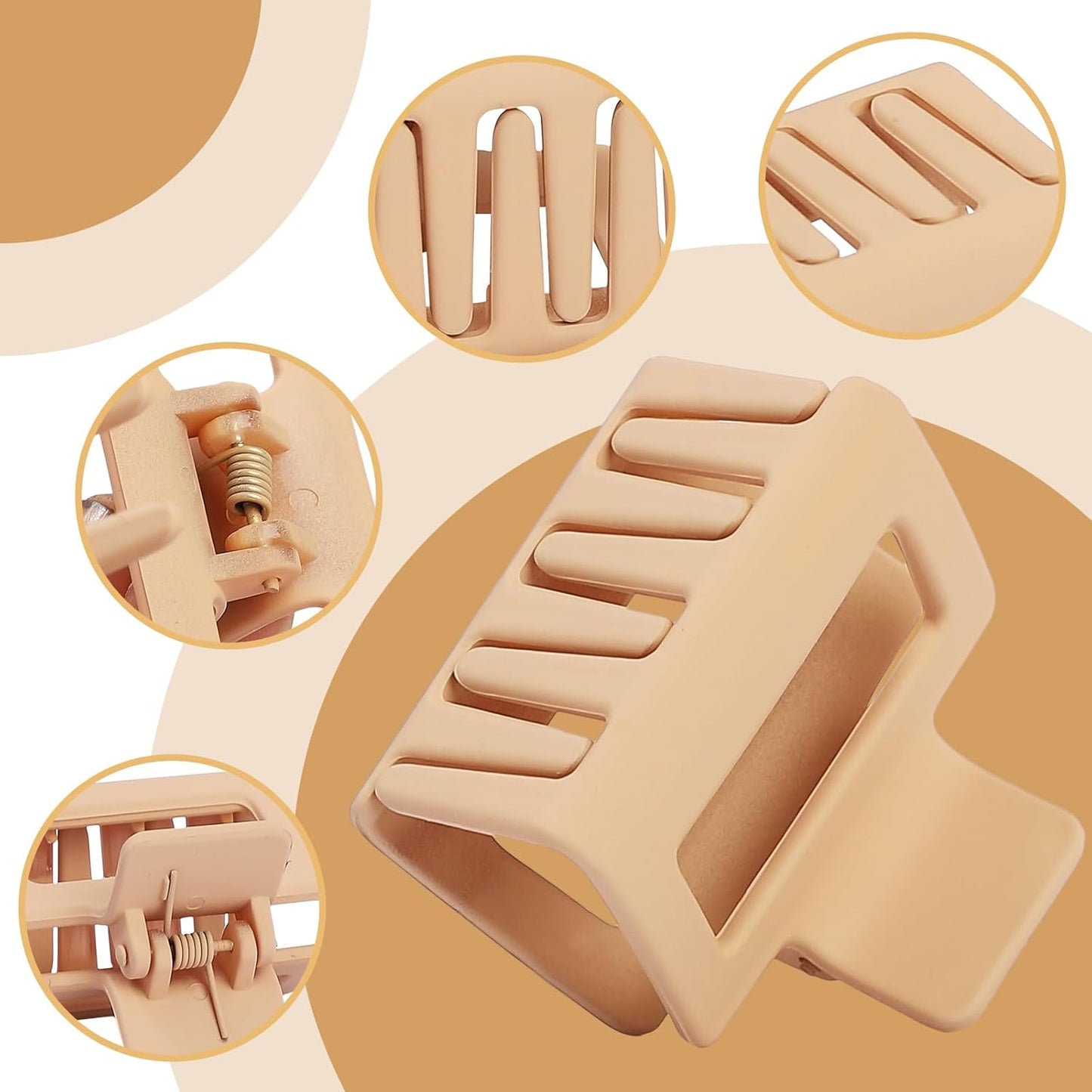 Hair Clip 16 Count for Women - Hair Claws for Thin Thick Curly Hair - Large and Small Matte Banana Clips - Strong Hold Nonslip Hair Claws - Various Sizes and Styles
