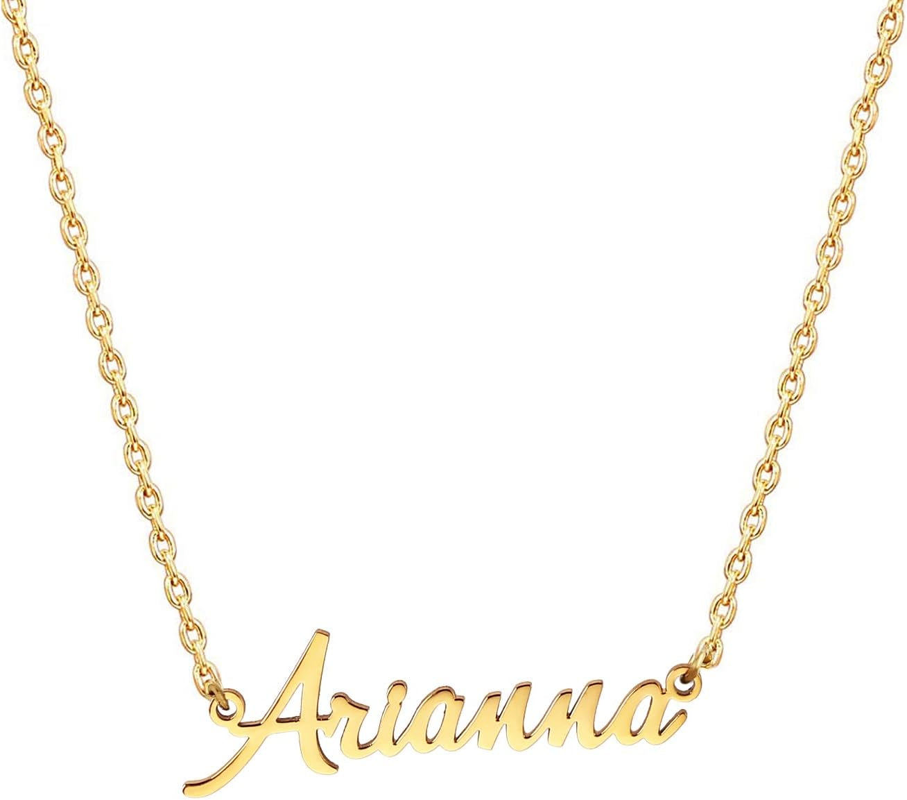 18K Gold Plated Stainless Steel Name Necklace Personalized Custom Name Necklace Customized Nameplate Necklace for Women