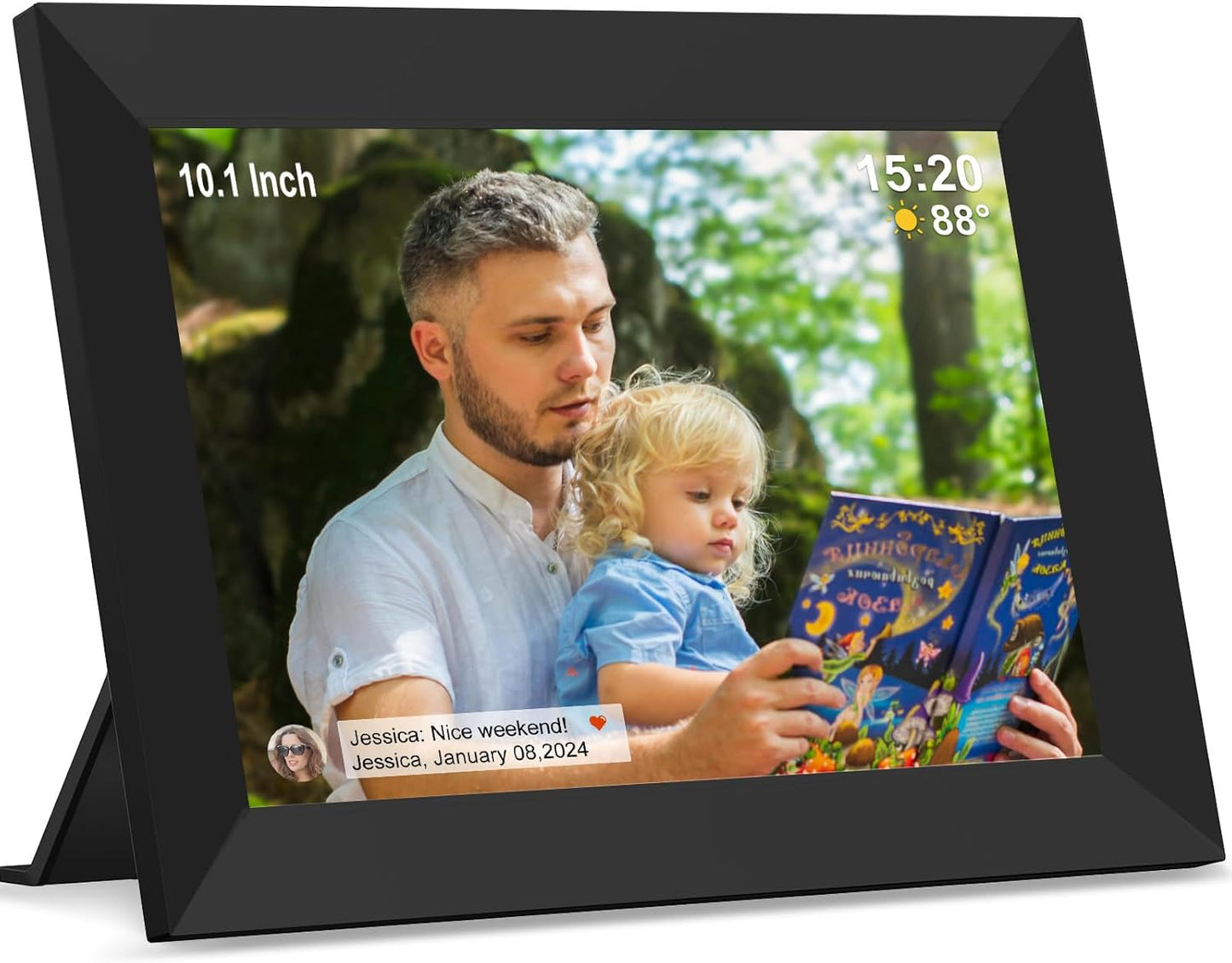 Frameo Digital Photo Frame,10.1 Inch Wifi Smart Digital Picture Frame with HD IPS Touch Screen,Auto-Rotate,Send Pictures from Anywhere via Frameo App,Gifts for Mom